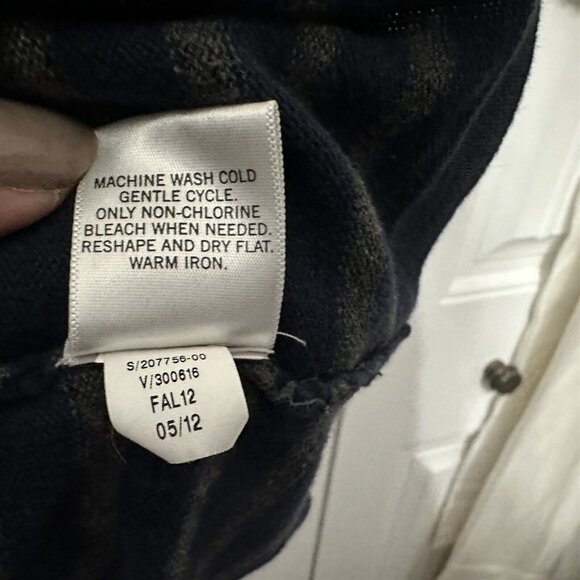 Banana Republic Sweater Dress Women's Medium Striped Gray Blue Cotton - Picture 7 of 8